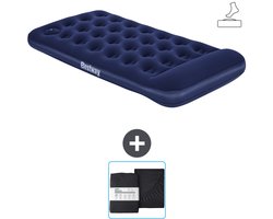 Bestway luchtbed - 1-Persoons - 99 x 188 x 28 cm - Blauw - Inclusief pomp en Hoeslaken