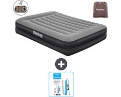 Bestway luchtbed - 2-Persoons - 152 x 203 x 46 cm - Grijs - Inclusief pomp - Reparatieset
