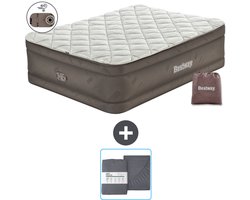 Bestway luchtbed - 2-Persoons - 152 x 203 x 51 cm - Bruin - Inclusief pomp en Hoeslaken