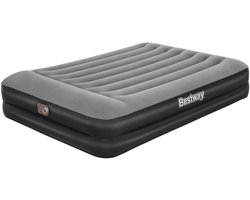 Bestway – Luchtbed – 2-Persoons – 152×203×46 cm – Grijs – Met Ingebouwde Elektrische Pomp – Incl. 3-in-1 Opbergtas - Luchtbed 2 Persoons - Luchtbed Met Pomp - Luchtbed Binnen - Luchtbed Camping - Luchtbed Met Kussen