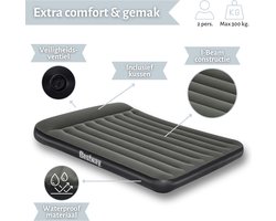 Bestway luchtbed - 2-Persoons - 152x203x30 cm (BxLxH) - Groen - Met ingebouwd kussen