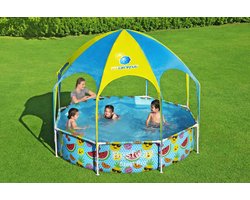 Bestway My First Frame Pool - Zwembad met zonnescherm - Kinder Zwembad - 244cm - Rond zwembad