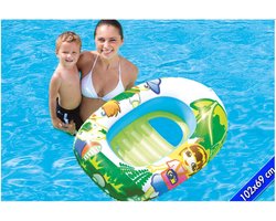 Bestway opblaas boot jungle 102x69cm