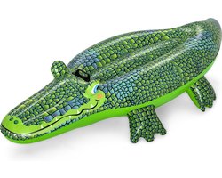 Bestway Opblaas Krokodil - 148 X 6,7 X 2,9 CM - Stevig PVC - Kinderen vanaf 3 Jaar - Groen