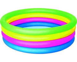 Bestway Opblaasbaar Zwembad - Extra hoge Rand - Regenboogkleuren -  Ø 157 cm
