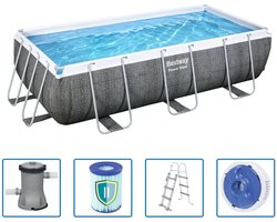 Bestway Power Steel frame zwembad set Rotan 404