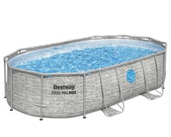 Bestway - Power - Steel - Zwembadset - 488x305x107 - cm