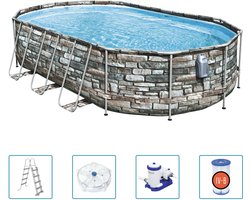 Bestway - Power - Steel - Zwembadset - Comfort - Jet - Series - ovaal - 610x366x122 - cm