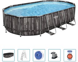 Bestway - Power - Steel - Zwembadset - ovaal - 488x305x107 - cm