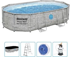 Bestway - Power - Steel - Zwembadset - ovaal - 488x305x107 - cm