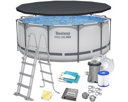 Bestway Serie 56420 - Stalen Framed Pool - 366x122 cm - Inclusief Filterpomp en Ladder