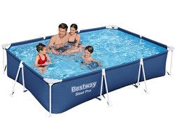 Bestway Steel Pro Zwembad - 300x201x66 cm - Rechthoekig - Zwembad Opzetbaar - Rechthoekig Zwembad - Zwembad 3300 L - Zwembad Familie - Zwembad Buiten