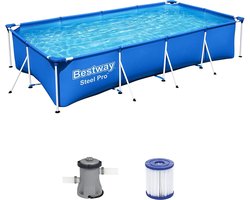 Bestway Steel Pro Zwembadset rechthoekig 400x211x81 cm 56424