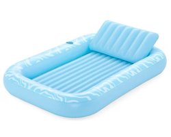 Bestway - Sun Kissed Tanning Lounge - Luchtbed - 214cm x 155cm - Lounge Bed - Tanning Bed - Zwembad - Lichtblauw