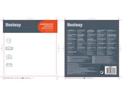 Bestway - Waterbestendige reparatieplakker (voor zwembaden, jacuzzi's en opblaasartikelen)