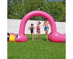 Bestway - Watersproeier - Waterstralen- Sproeier - Sprinkler - Tuindouche - Opblaasbare Flamingo voor in de tuin - 193 x 340cm