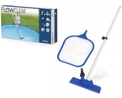 Bestway - zwembad schoonmaakset - stofzuiger - schepnet - stok lengte 167 cm