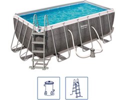 Bestway Zwembadset Power Steel rechthoekig 412x201x122 cm 56722