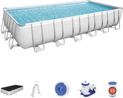 Bestway Zwembadset Power Steel rechthoekig 732x366x132 cm