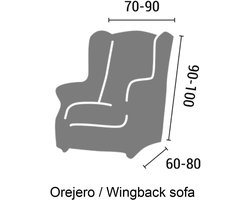 Beta Stoelhoes met modern design, elastische stof in roze, voor oorfauteuil (70 tot 110 cm), maximaal aanpassingsvermogen voor alle soorten banken