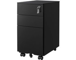 Betaalbare Goederen® Archiefkast - zwart - kantoorkast - dossierkast - archiefkast metaal - archiefkast met slot - archief kast