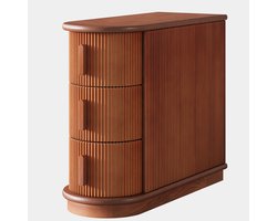 Betaalbare Goederen® bijzettafel - bruin - bijzettafels - bijzettafeltjes woonkamer - bijzet tafel - bijzettafel bank - woonkamer - klassiek