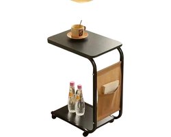 Betaalbare Goederen® Bijzettafel Zwart - Bijzettafels - Bijzet tafel - Bijzettafeltjes Woonkamer - Nachtkastje - Nachtkastjes