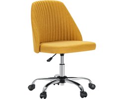 Betaalbare Goederen® bureau stoel - geel - bureaustoelen voor volwassenen - bureaustoelen - stoel - ergonomische bureaustoel