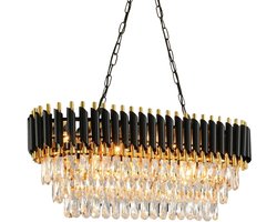 Betaalbare Goederen® Kroonluchter - Zwart - 11 Light - Kroonluchters - Kroonluchter Woonkamer - Hanglamp - Plafondlamp