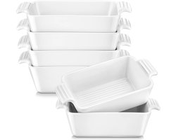 Betaalbare Goederen® Ovenschalen - Wit - Ovenschotel - Ovenschalen Set - Porselein - Tapas - Taart