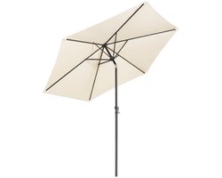 Betaalbare Goederen® Parasol - Beige - 6hoekig - 300 - parasols - parasol zonder voet - parasolvoet verrijdbaar - tuin - zomer - zon