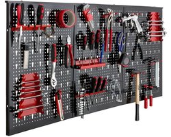 Betaalbare Goederen® Wandrek gereedschap - Gereedschapset - Wandrek Industrieel - Wandrek Metaal Zwart - Gereedschapskoffer - Gereedschapskist - Gereedschapskoffers