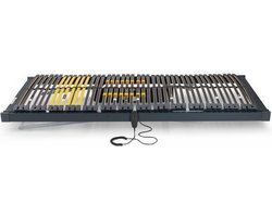 Beter Bed Bossflex 600 Lattenbodem 70 x 200 cm - Elektrisch Verstelbaar - Bedbodem - Draadloos - Max. 120kg - Antraciet/Geel