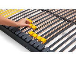 Beter Bed Bossflex 600 Lattenbodem 80 x 200 cm - Bedbodem - Vlak - Max. 120kg - Antraciet/Geel