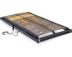 Beter Bed Bossflex 600 Lattenbodem 90 x 220 cm - Elektrisch Verstelbaar - Bedbodem - Bedraad - Max. 120kg - Antraciet/Geel