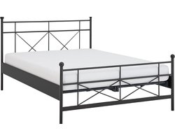 Beter Bed Milano Metalen Bedframe - Tweepersoons - 140x210cm - Antraciet