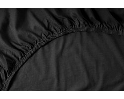 Beter Bed Select Jersey Hoeslaken - 100 x 200/210/220 cm - 100% Katoen - Matrasbeschermer - Matrashoes - Zwart