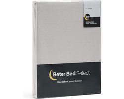 Beter Bed Select Jersey Hoeslaken - 70/80/90 x 200/210/220 cm - 100% Katoen - Matrasbeschermer - Matrashoes - Lichtgrijs