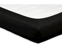 Beter Bed Select Jersey Hoeslaken - 70/80/90 x 200/210/220 cm - 100% Katoen - Matrasbeschermer - Matrashoes - Zwart
