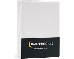 Beter Bed Select Molton Topper 140 x 200 cm - Matrasbeschermer - Matrashoes - 10 cm - Wit