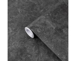 betonlook Plakfolie behang,zelfklevende folie 40 x 500 cm decoratiefolie, meubelfolie in beton steen-lookdecoratiefolie,tegels meubelfolie voor meubels keuken deur waterdichte - A