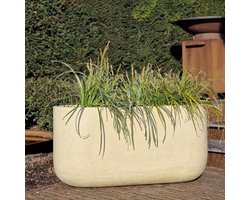 Betonnen bloembak rechthoek Odin XXL (120x50x60 cm) Cream | Voor buiten én binnen!