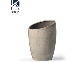 Betonnen bloembak rond Ares L (66x66x90 cm) Anthracite | Voor buiten én binnen!