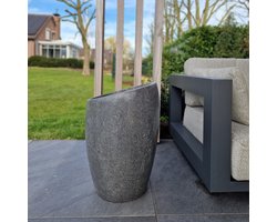 Betonnen bloembak rond Ares M (44x44x60 cm) Anthracite | Voor buiten én binnen!