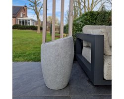 Betonnen bloembak rond Ares M (44x44x60 cm) Grey | Voor buiten én binnen!