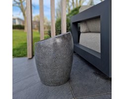 Betonnen bloembak rond Ares S (35x35x40 cm) Anthracite | Voor buiten én binnen!