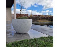 Betonnen bloembak rond Diana L (60x40 cm) Grey | Voor buiten én binnen!