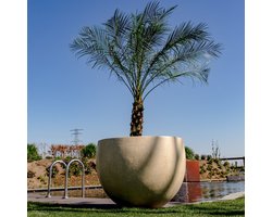 Betonnen bloembak rond Diana XL (90x68 cm) Cream | Voor buiten én binnen!