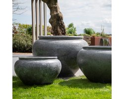 Betonnen bloembak rond Sia S (75x45 cm) Anthracite | Voor buiten én binnen!