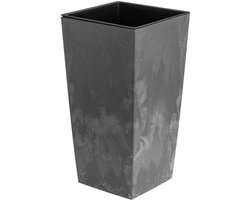 Betonnen Bloempot 11.4L met Inzet voor binnen en buiten - Grijze Vierkante Plantenbak
